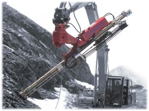 excavator drill attachment