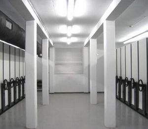 storage warehouse shelving / archival / compact / mobile