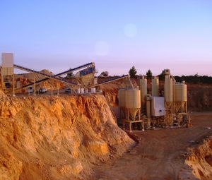 stationary concrete batching plant