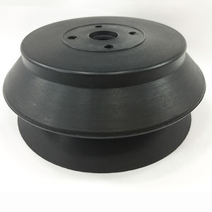 bellows vacuum suction cup / round / flat / for heavy-duty applications