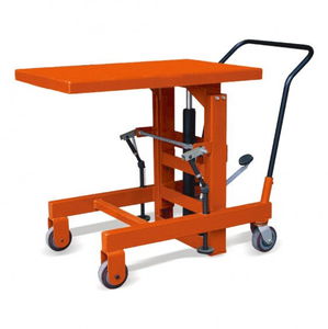 scissor lift table / hydraulic / foot-operated / mobile