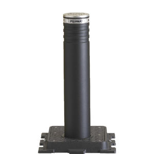 automatic retractable bollard / hydraulic / stainless steel