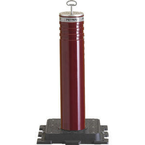 semi-automatic retractable bollard / pneumatic / for pedestrian areas / steel