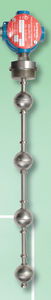 magnetic float level switch / for liquids / multi-point / stainless steel