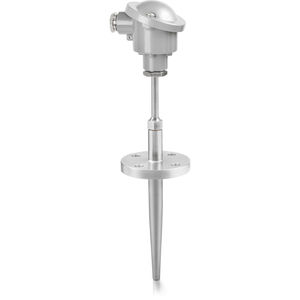 Pt100 temperature probe / RTD / flange / 4-wire