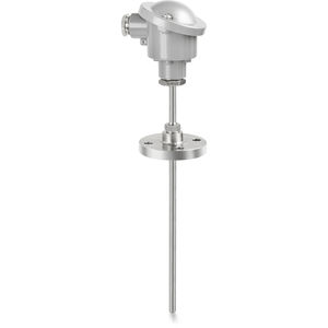 Pt100 temperature probe / RTD / flange / 4-wire
