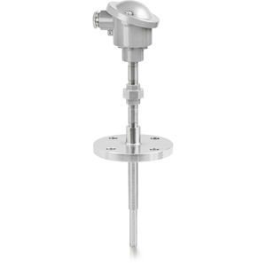 Pt100 temperature probe / RTD / flange / 4-wire