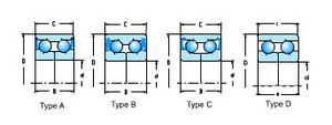 ball bearing / double-row / angular-contact