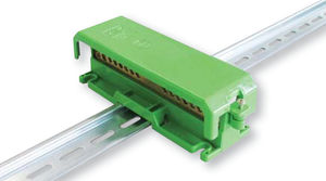 DIN rail-mounted terminal block