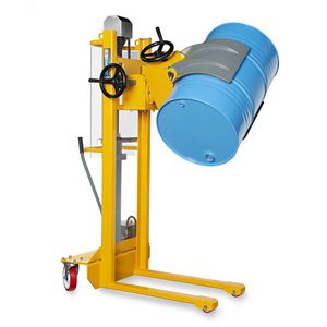 manual stacker truck / walk-behind / rugged / drum-handling