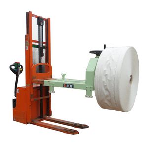manual stacker truck / walk-behind / for reel handling