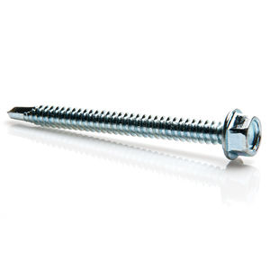 screw with hexagonal head / zinc-coated steel / self-drilling