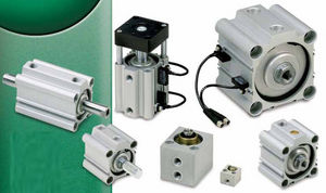 pneumatic cylinder / compact / short-stroke