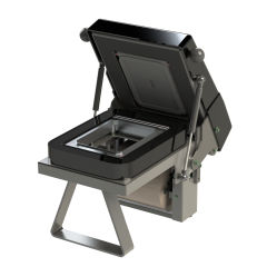 linear array tray sealer / semi-automatic / for the food industry