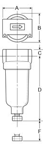 air filter / oil / compressed air / cartridge
