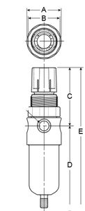 cartridge filter housing / for compressed air