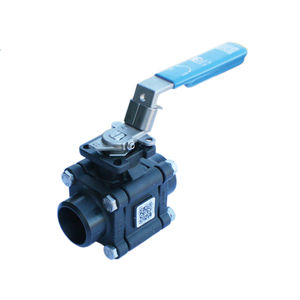 ball valve / lever / steel / 3-piece