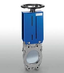 knife gate valve / with handwheel / for water / flange
