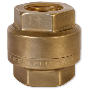 threaded check valve / sanitary / brass / spring