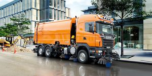 truck-mounted suction sweeper