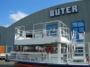 scissor lift table / hydraulic / stationary / rotating