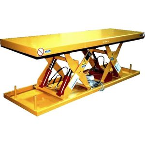 tandem scissor lift table / hydraulic / stationary