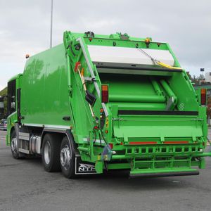 rear-loader waste collection vehicle