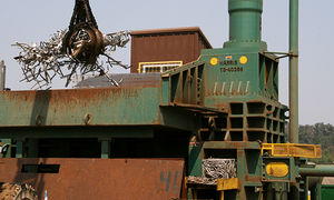 horizontal baling press