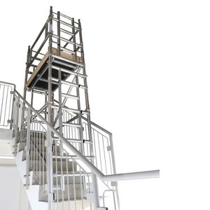 scaffolding tower with stairway