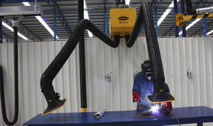 wall-mounted fume extractor