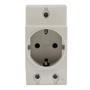 DIN rail electrical socket