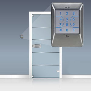 12-key keypad / wall-mounted / stainless steel / wireless