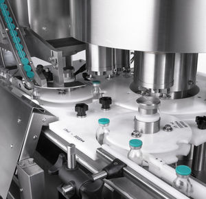 rotary screw capping machine / automatic / with crimping machine