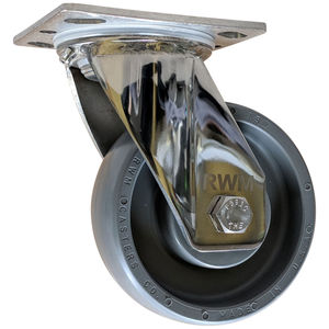 swivel caster / base plate / for medium loads / stainless steel