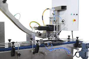 twist-off cap capping machine / linear / electropneumatic / automatic