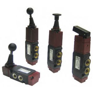 spool pneumatic directional control valve / manual / 5/2-way / 5/3-way