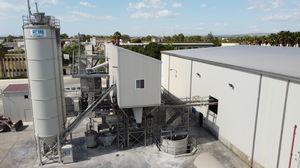 stationary concrete batching plant