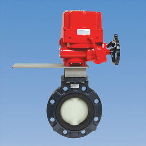 butterfly valve / electrically-actuated / control / for compressed air