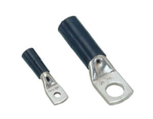 compression solderless terminal / tubular / insulated / copper