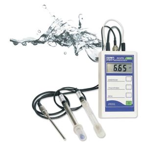 portable pH meter / laboratory / with automatic temperature compensation / with LCD display