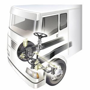 power axle steering system