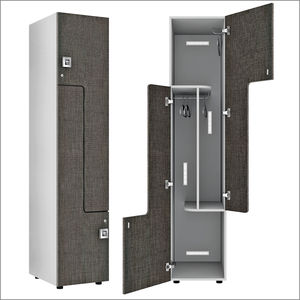 locker with Z-shaped door