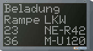 alphanumeric displays / dot-matrix / large-format / RS-232