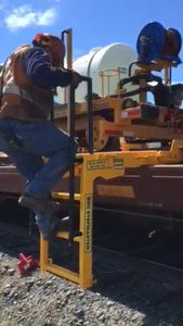 rail-mounted step ladder