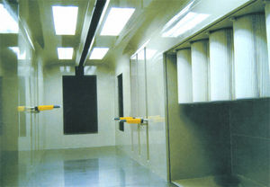 filter powder coating booth / automatic