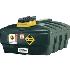 used oil tank / polyethylene / double-walled / drain