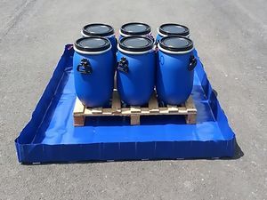 PVC-coated spill containment berm 1