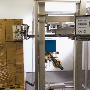 thermal transfer label printer-applicator / monochrome / for labels / double-sided
