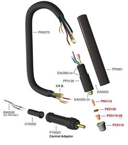 plasma cutting torch / air-cooled