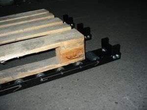 roller rail conveyor / for pallets / horizontal / transport